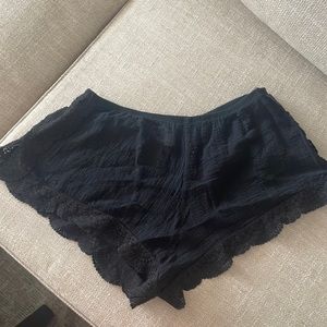 Eberjey black crochet linenshort